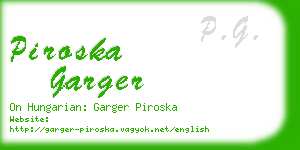 piroska garger business card